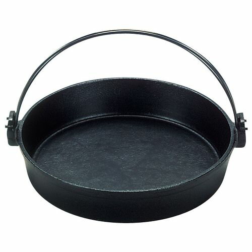Ih Incompatible - 三和精機 (S)鉄 すきやき鍋 ツル付(黒ぬり) 20cm QSK50020【送料無料】