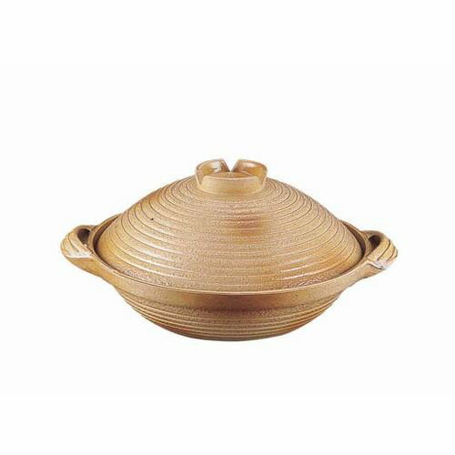 IH对应 - 遠藤商事 アルミ 電磁用手造り土鍋 楽鍋(新幸楽) 30cm QDN1130【送料無料】