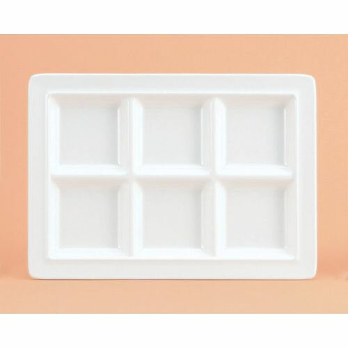 Square Plates - 関東プラスチック メラミン スクエアプレート6仕切皿 M-2360 RSK7301