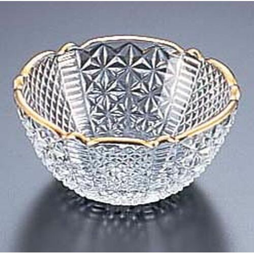 Large Bowl - 青山硝子 麻の葉豆鉢 天金 KM-A2G RMJH301