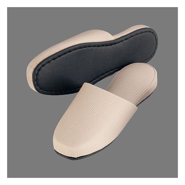 シルクロード エンボスレザースリッパ NRL-24 ベージュ [SSL2201]【送料無料】