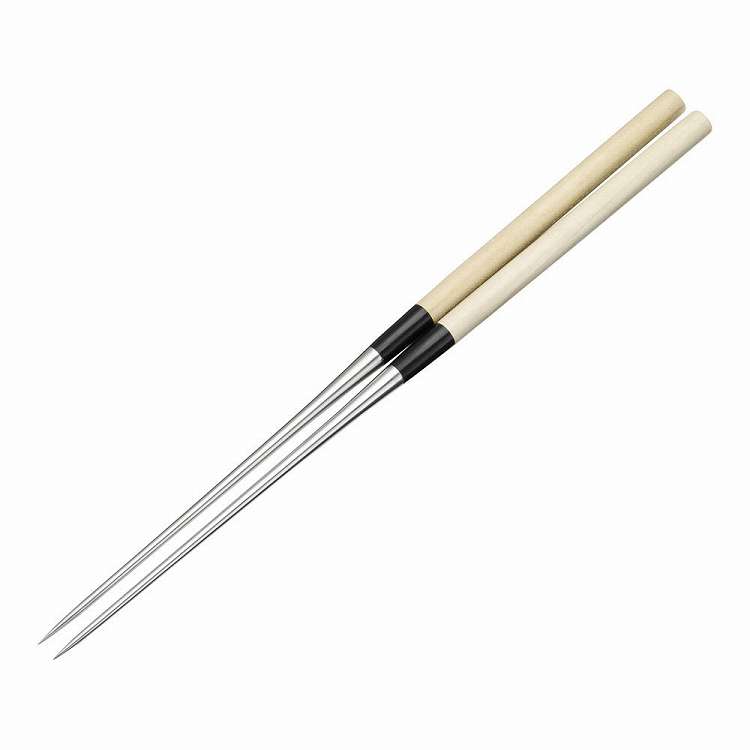 Cooking Chopsticks - 本焼ステンレス朴柄盛箸 150mm(代引不可)【送料無料】