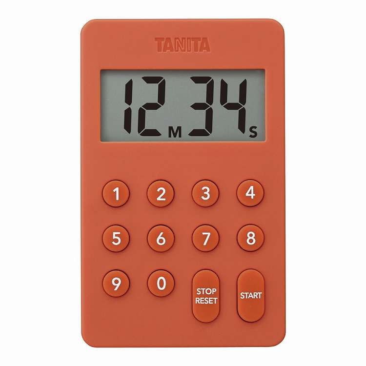 タニタ デジタルタイマー100分計 TD-415OR オレンジ(代引不可)