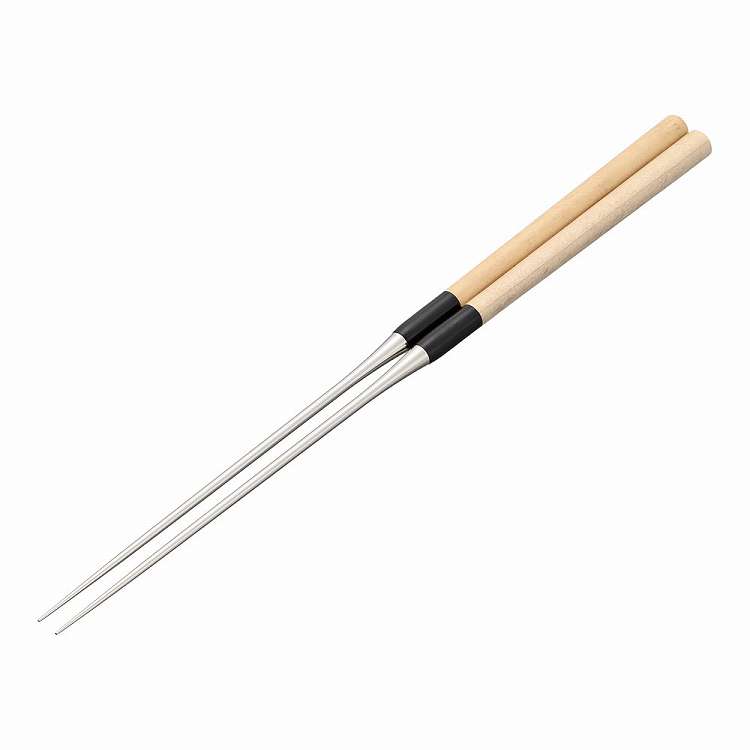 白木柄 盛箸(積層強化木柄付) 165mm(代引不可)【送料無料】