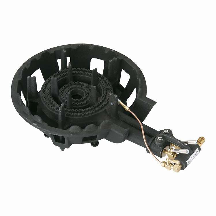 鋳物コンロ DE-21J(二重) PSC P付 12・13A(代引不可)【送料無料】