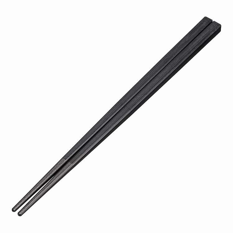 PBT筋目四角箸(10膳入) 黒 21cm(代引不可)