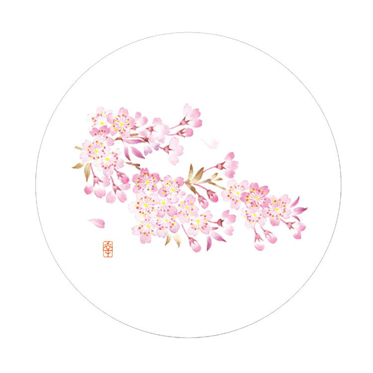 和風コースター 丸(50枚入) WCO-M3N 桜(代引不可)