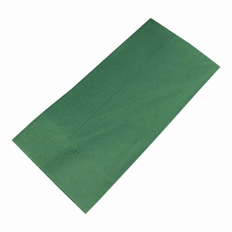 2プライ8つ折 カラーナフキンD28 イタリアングリーン(50枚入)(代引不可)
