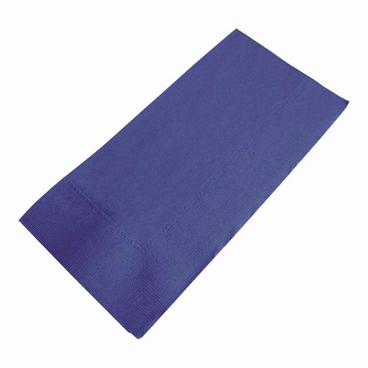 2プライ8つ折 カラーナフキンD28 フレンチブルー(50枚入)(代引不可)