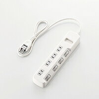 4 Holes - [ELECOM(エレコム)] 個別スイッチ付 省エネタップ T-E5A-2410WH(代引不可)【送料無料】