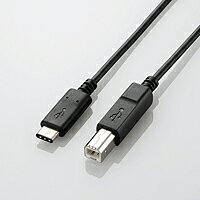 [ELECOM(エレコム)] USB2.0ケーブル(認証品、C-B) U2C-CB20NBK(代引不可)【送料無料】