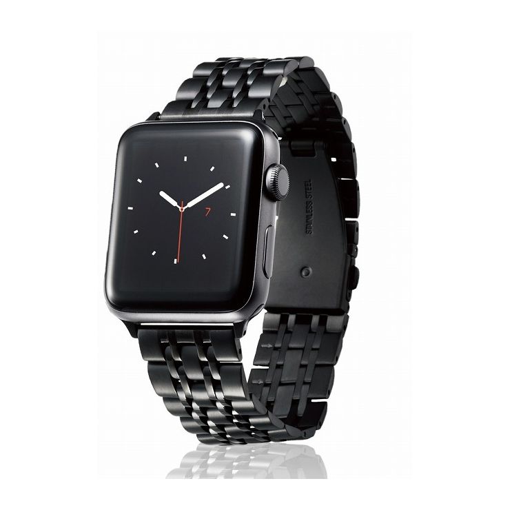 エレコム アップル ウォッチ44ミリ用ラグジュアリーステンレスバンド AW-44BDSS7BK(代引不可)【送料無料】