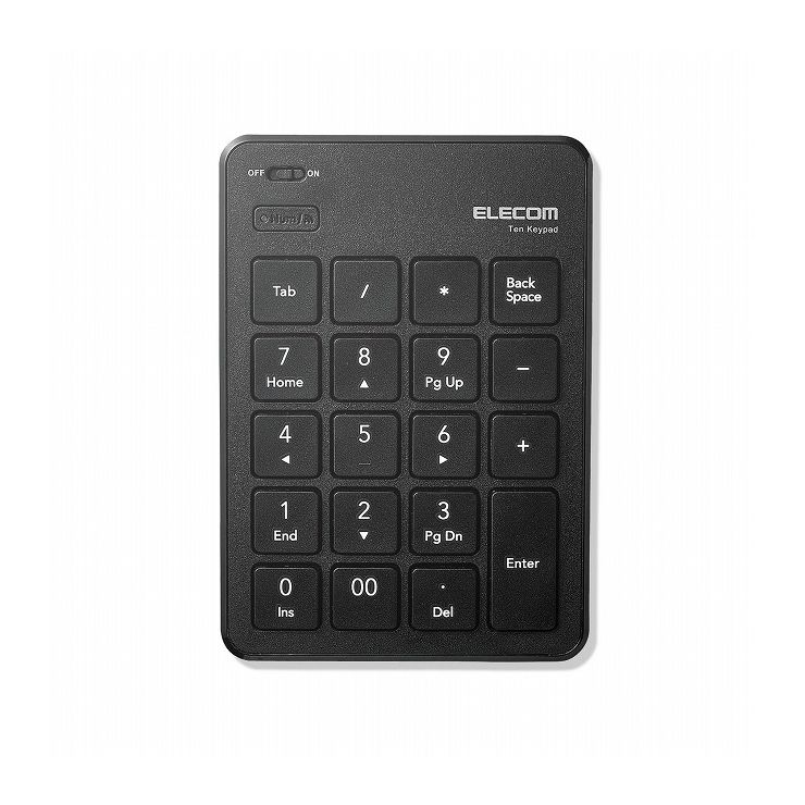 特長：最薄部わずか6.5mmの薄型設計。 USBポートを塞がずにワイヤレス接続できるBluetooth(R)タイプで、しっかりした打ち心地のパンタグラフ方式を採用したBluetooth(R)薄型テンキーパッド。　概要：■最薄部がわずか6.5mmの薄型設計で、場所を選ばずに使用できるBluetooth(R)薄型テンキーパッドです。■キータイプにはノートパソコンのキーボードと同じ軽い力で打鍵できる「パンタグラフ方式」を採用しています。■キートップ下に鉄板を内蔵することで、しっかりとした打ち心地と安定感を実現しています。■コンパクトながら打鍵しやすいキーピッチ19mmを採用しています。■キーそれぞれが独立した「アイソレーション設計」により、長い爪も引っかかりにくく、快適なタイピングを実現します。■Excelでの作業に便利な[Tab]キーと、数字の入力に便利な[00]キーを搭載しています。■NumLockのオン/オフの状態がひと目でわかるLEDランプを搭載しています。■Bluetooth(R)3.0 Class2規格に適合し、対応するパソコンであればレシーバーを接続することなくワイヤレスで使用可能です。■※Bluetooth(R) HIDプロファイルに対応していないパソコンでも、規格に適合したBluetooth(R)アダプタを用意することで使用可能です。(推奨Bluetooth(R)アダプタ:LBT-UAN05C2/N(別売))■本体正面に電源ON/OFFスイッチを搭載しています。■電池の交換時期をお知らせする電池残量表示ランプを搭載しています。■専用ドライバなどのインストールは不要で、ペアリングするだけですぐに使用可能です。　■接続方式：Bluetooth(R)無線方式■対応機種：Bluetooth(R)HIDプロファイルに対応したWindows OS、Macintosh OS搭載機■対応OS：Windows 10、Windows 8.1、Windows 7、Windows XP、macOS HighSierra(10.13) ※各OSの最新バージョンへのアップデートや、サービスパックのインストールが必要になる場合があります。■カラー：ブラック■通信方式：GFSK方式■電波周波数：2.4GHz■接続可能台数：1台のみ■電波到達距離：磁性体(鉄の机など)の上で使用する場合:約3m、非磁性体(木の机など)の上で使用する場合:約10m ※当社環境でのテスト値であり保証値ではありません。■キータイプ：パンタグラフ■キー配列：20キー■キーピッチ：19.0mm■キーストローク：2.0mm■電源(キーボード本体)：単4形アルカリ乾電池、単4形マンガン乾電池、単4形ニッケル水素2次電池のいずれか1本■想定電池使用期間：アルカリ乾電池使用時の目安 約1年 ※当社テスト値■外形寸法(キーボード本体)：幅89.6mm×奥行127.5mm×高さ21.5mm■質量(キーボード本体)：約100g ※電池を含まず■付属品：ユーザーズマニュアル×1、動作確認用単4形アルカリ乾電池×1■保証期間：6カ月■対応プロファイル：HID(Human Interface Device)■その他：適合規格:Bluetooth 3.0 Class2【代引きについて】こちらの商品は、代引きでの出荷は受け付けておりません。【送料について】北海道、沖縄、離島は送料を頂きます。