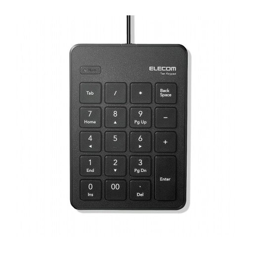エレコム 有線薄型テンキーパッド TK-TCP018BK(代引不可) エレコム 有線薄型テンキーパッド TK-TCP018BK(代引不可)