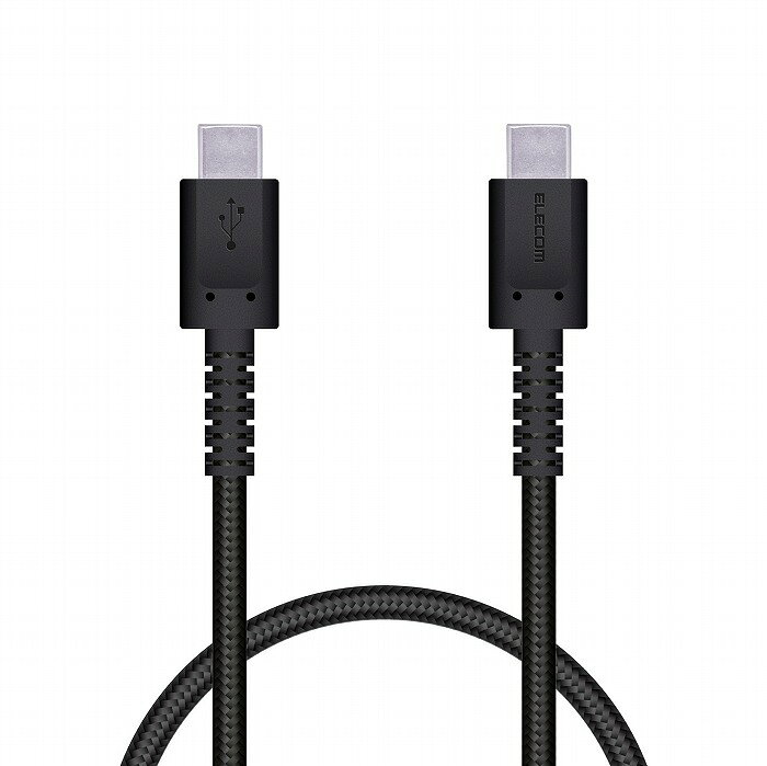 【商品詳細】■USB Type-Cを搭載しているパソコン及び充電器、モバイルバッテリーなどに、USB Type-Cを搭載しているスマートフォンやタブレットを接続し、充電やデータ転送ができるUSB2.0ケーブルです。■USB2.0の規格である「Certified Hi-Speed USB(USB2.0)」の正規認証品です。■新規格のUSB Type-Cコネクタは、ウラ、オモテに関係なくケーブルを挿し込めます。■USB PD(PowerDelivery)に対応し、最大60W(20V/3A)の大電流を送電可能です。※ご使用になるパソコンやAC充電器などの性能によって、供給される電流値が異なります。■最大480Mbpsの高速データ転送が可能です。■難燃性の素材を使用し、安全性を高めています。■3種類の新設計を採用し、特に断線しやすいコネクタの付け根部分の耐久力を高めた高耐久タイプです。■内部配線の密度を高めた高密度配線構造で、屈曲に対する耐久力を強化しています。■外皮にはナイロンメッシュケーブルを使用し、ケーブル表面のキズを防止します。■通常よりブッシュを長くするロングブッシュ構造で、プラグ部分にかかる負担を軽減します。■サビなどに強く信号劣化を抑える金メッキピンを採用しています。■EUの「RoHS指令(電気・電子機器に対する特定有害物質の使用制限)」に準拠(10物質)した、環境にやさしい製品です。■ゴミを減らせて開梱作業もスムーズな環境配慮パッケージ製品です。■コネクタ形状：USB Type-Cオス-USB Type-Cオス ■対応機種：USB Type-C端子を持つパソコン・充電器・モバイルバッテリーおよび、USB Type-C端子を持つスマートフォン・タブレットなど ■ケーブル長：0.3m ※コネクタ含まず ■ケーブル太さ：3.5mm ■規格：USB2.0規格正規認証品 ■対応転送速度：最大480Mbps ※理論値 ■パワーデリバリー対応：○ ■プラグメッキ仕様：金メッキピン ■シールド方法：2重シールド ■カラー：ブラック ■パッケージ形態：ブリスター【送料について】北海道、沖縄、離島は送料を頂きます。【配送について】■同一配送先2個以上から、宅配便となります。■単品出荷の場合、メール便（ネコポス）となります。メール便（ネコポス）の場合・ポスト投函となります。・お時間帯の指定は受け付けておりません。・代引きでの出荷は受け付けておりません。