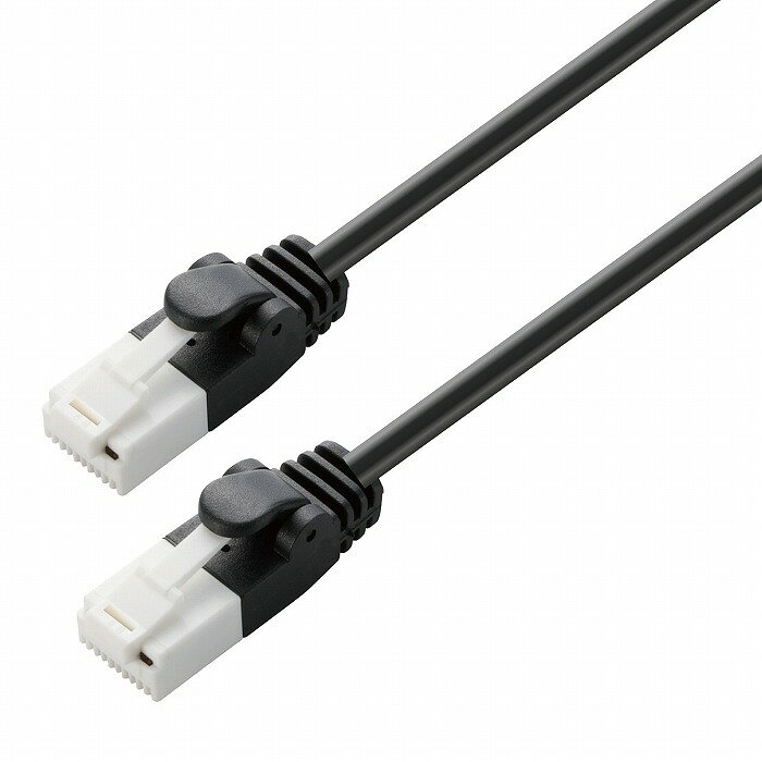 Lan （5 m+） - エレコム LANケーブル CAT6対応 EU RoHS指令準拠 爪折れ防止 簡易パッケージ仕様 1m ブラック LD-GPT/BK1/RS(代引不可)【メール便（ネコポス）】【送料無料】