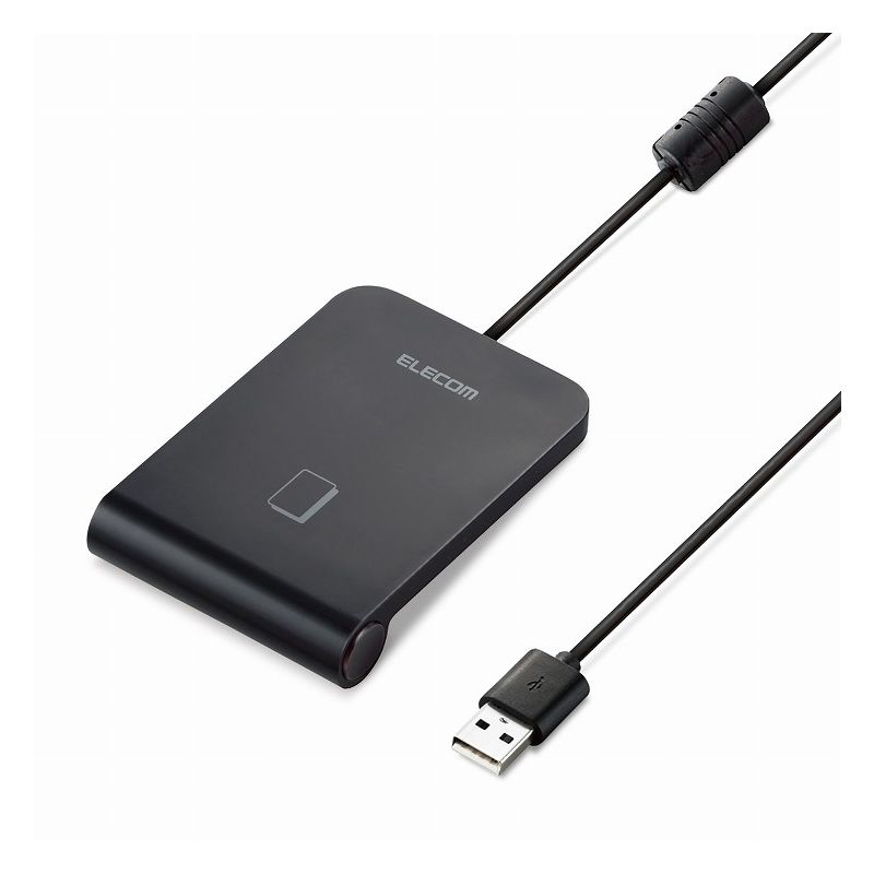 ICカードリーダー 非接触 マイナンバーカード 確定申告 Felica、Mifareカード 対応 直付け ケーブル1m ブラック USB 公的個人認証 Windows macOS MR-ICA001BK(代引不可)【送料無料】