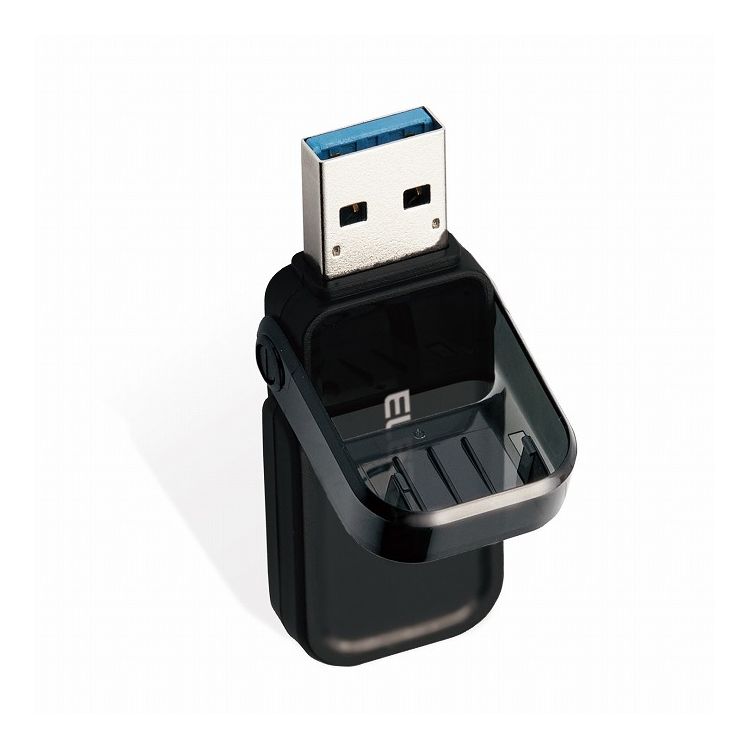 USBメモリ USB3.1 Gen1 フリップキャップ式 32GB 1年保証 片手で抜き差しできる ブラック MF-FCU3032GBK エレコム(代引不可)【メール便(ネコポス)】