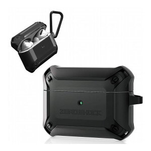 AirPods Pro ケース ZEROSHOCK 紛失防止 高耐久 カラビナ付き case 有線 / ワイヤレス充電可能 保護 収納 ブラック AVA-AP2ZEROBK エレコム(代引不可)バーゲン