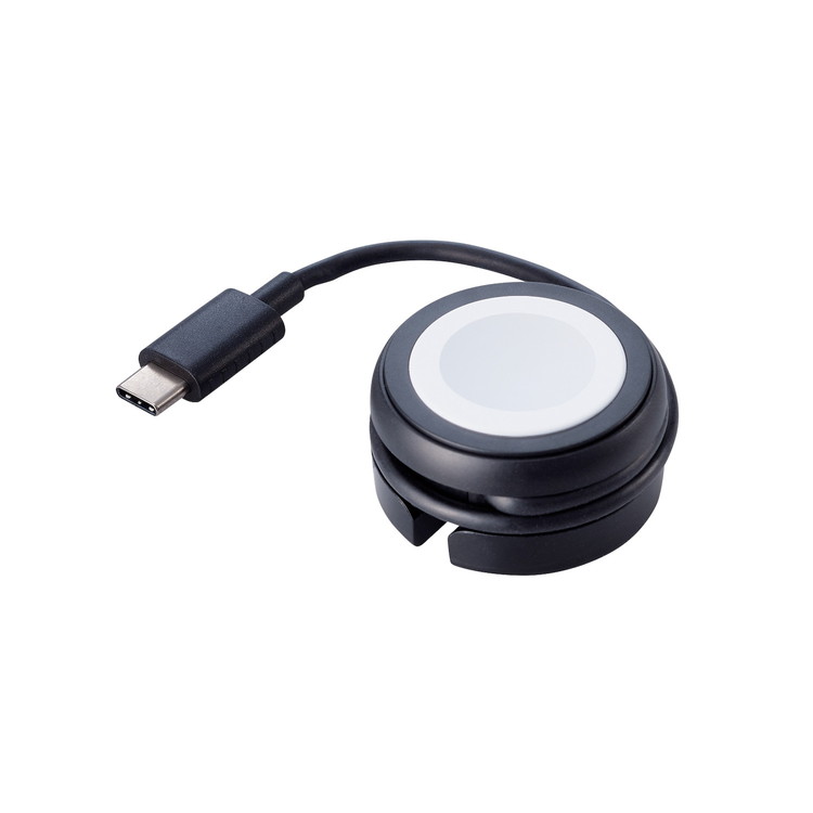 Apple Watch 애플 워치 충전기 케이블 USB Type-C 약 23 cm권취 타입 Apple 정규 인증품 블랙 MPA-AWMCQBK(대인 불가)[메일편 배송][무료우송]