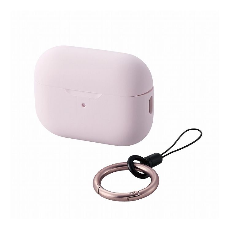 【商品説明】■MagSafe充電に対応し、やわらかいシリコンでしっかり守るAirPods Pro (第2世代)用シリコンケースです。 ■ワイヤレス充電時の効率を下げないよう、蓋とケースをつなぐ背面接続部をスリムな構造にしています。 ■ケースと一体型のコネクターキャップが、Lightning端子部を保護します。 ■滑りにくく、持ちやすい、やわらかなシリコン素材で衝撃を吸収してAirPods Pro (第2世代)を守ります。 ■ケースを装着したまま、MagSafe充電器やApple Watch用のワイヤレス充電器、またはLightningケーブルでの充電が可能です。 ■※形状によっては接続できないケーブルがあります。 ■ケース装着時でもインジケータランプの確認ができます。 ■背面RESETボタンに対応しています。 ■デザインのワンポイントになる丸い形のカラビナは、AirPods Pro (第2世代)のストラップループに対応し、かばんやベルトなどに取り付けやすく、アクセサリーとしても違和感なく持ち運べます。【商品詳細】■対応機種：AirPods Pro (第2世代)(2022年発売モデル) ■セット内容：ケース本体×1、カラビナ×1 ■材質：ケース本体:シリコン、カラビナ:亜鉛合金 ■カラー：ピンク【代引きについて】こちらの商品は、代引きでの出荷は受け付けておりません。【送料について】北海道、沖縄、離島は送料を頂きます。LINKブラックマットクリアグレーアイボリーネイビーピンク