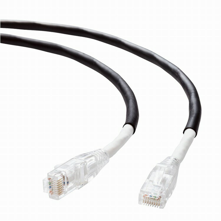 Cross （~5 m） - エレコム ELECOM LANケーブル CAT6A 50m 屋外用 PoE++ 対応 高速 10Gbps ストレート 耐候性 雨・日光に強い イーサネットケーブル RJ45 RoHS指令準拠 ブラック(代引不可)【送料無料】