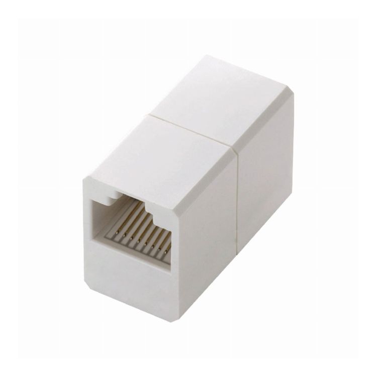 エレコム ELECOM LANケーブル 延長コネクタ Cat6A 10Gbps対応 RJ45 中継コネクタ マグネット固定 ギガビット対応 コンパクト ホワイト LD-RJ45U6AMWH(代引不可)【メール便配送】【送料無料】