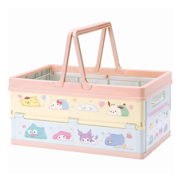 リコメン堂のスケーター 収納ボックス 折りたたみ バスケット 38×25×19.5cm サンリオキャラクターズ ふにゅまる BWOT13 Skater｜アングル2