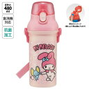スケーター 銀イオン抗菌 食洗器対応 直飲み 水筒 プラボトル 480ml MMうしろうしろ PSB5SANAG キャラクター かわいい 可愛い Skater