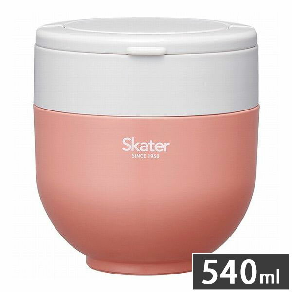 スケーター 折りたたみ ハンドル付き 保温 保冷 丼ぶり ジャー 540ml テラコッタオレンジ LDNO6AG【送..