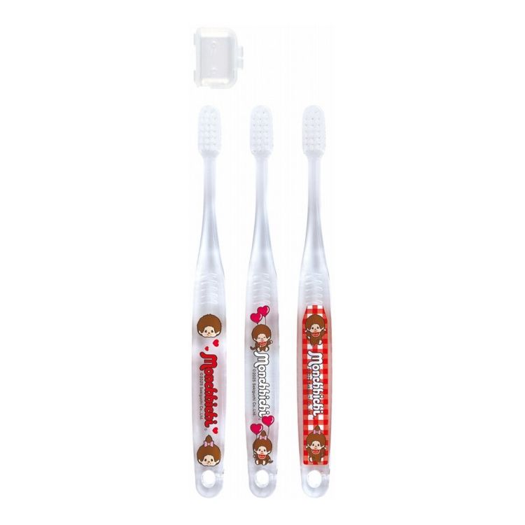 【商品詳細】生えかわり期に！6〜12才向けの小学生用歯ブラシ3本セット。買い置きストックに便利です♪透明感のあるクリアなボディがかわいくておしゃれ！・優しいやわらか毛・奥まで磨きやすいコンパクトヘッド・持ちやすいグリップ・通園、通学に便利なキャップ付き（1個）対象：生えかわり期（6〜12才）【商品サイズ】長さ約155mm【品質表示】柄の材質：PET毛の材質：ナイロン毛の硬さ：やわらかめ耐熱温度：80度【送料について】北海道、沖縄、離島は送料を頂きます。LINK水筒 350ml小学生用歯ブラシ やわらかめ 3本セット