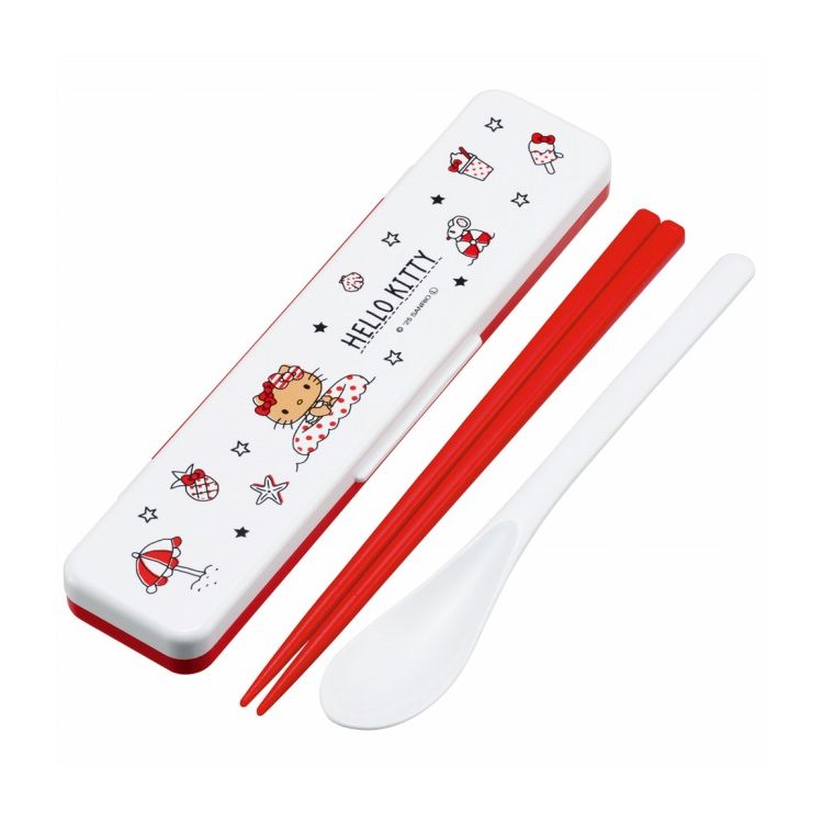 サンリオ sanrio ハローキティ Summer 箸 スプーン コンビセット カチカチ鳴らない CCS3SA キャラクタ..
