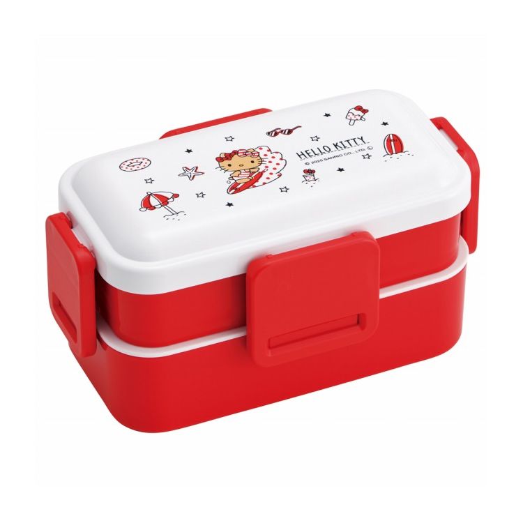 サンリオ sanrio ハローキティ Summer 弁当箱 大人 子供 二段 仕切り 食洗機 レンジ 対応 小学生 C872 かわいい PFLW4 キャラクター スケーター skater【送料無料】