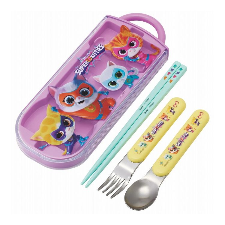 スーパーキティ Disney 銀イオン 子供用 トリオセット 箸 スプーン フォーク TACC2AG スケーター skater
