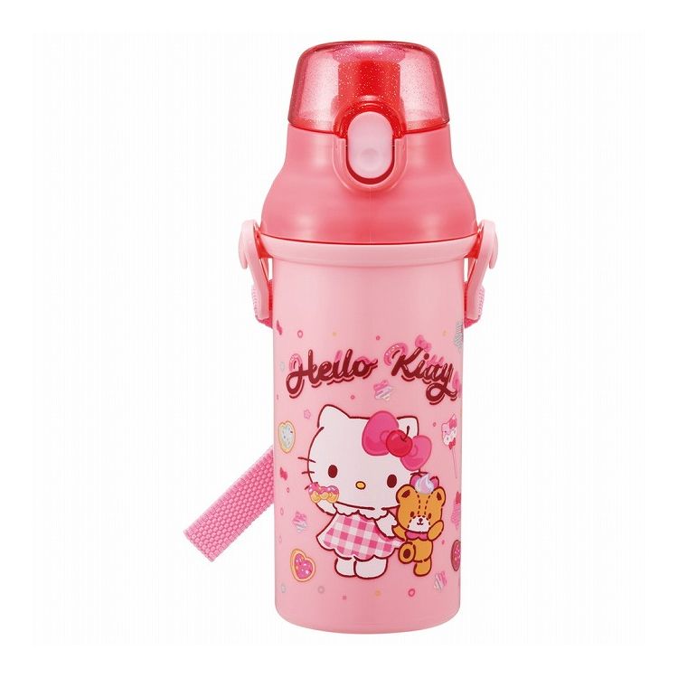 サンリオ sanrio ハローキティ FancySnacksSweets 水筒 キッズ ワンタッチ プラスチック 直飲み ボトル 子供 480ml PSB5SAN スケーター skater