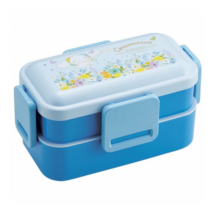 サンリオ sanrio シナモロール パステル水彩花柄 弁当箱 ランチボックス ランチ 大人 子供 二段 仕切り..