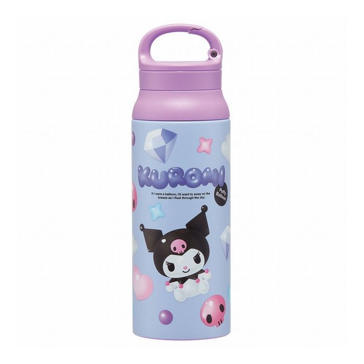 サンリオ sanrio クロミ ぷっくりバルーン 水筒 ボトル 600ml カラビナ ハンドル ステンレス 保温 保冷..