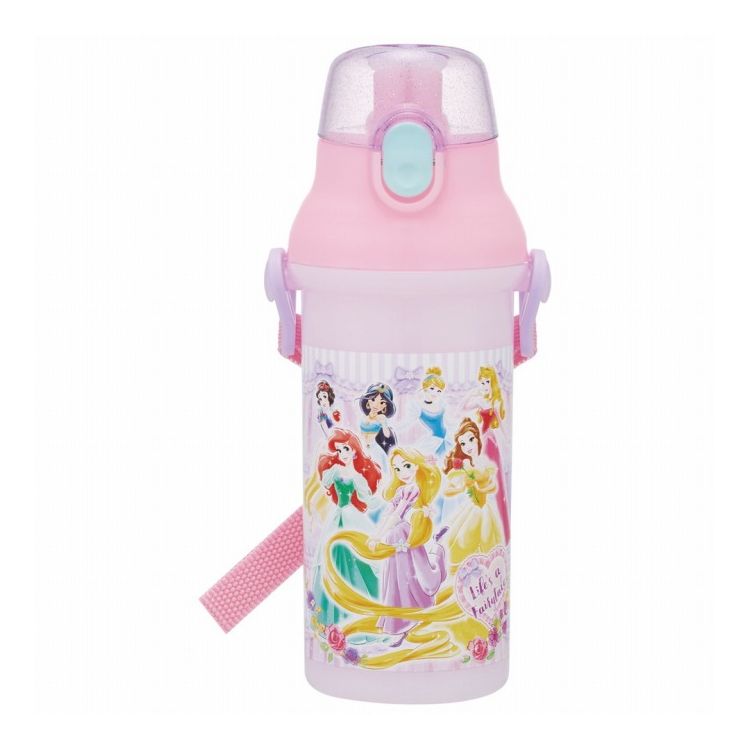 ディズニー Disney プリンセス 2026 水筒 キッズ ワンタッチ プラスチック 直飲み ボトル 子供 かわいい 480ml PSB5SAN キャラクター スケーター skater【送料無料】