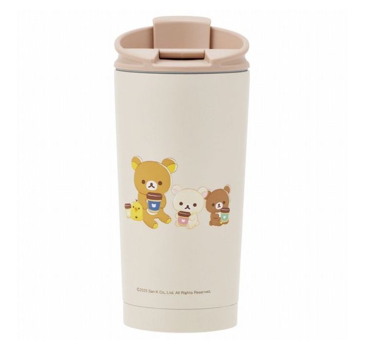 リラックマ サーモ タンブラー 水筒 450ml 保温 保冷 ステンレス 蓋付き STBF5 子...