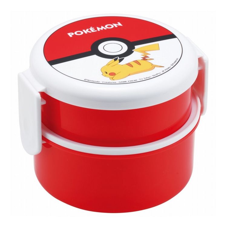 ポケモン pokemon モンスターボール 2025 丸型 2段 弁当箱 ランチボックス 500ml ONWR1 キャラクター スケーター skater