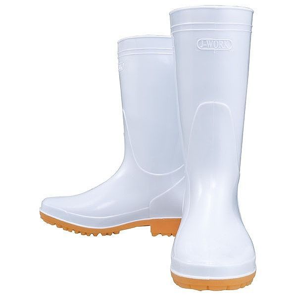 おたふく手袋 オタフク JW-707 白 耐油長靴 28.0cm【送料無料】