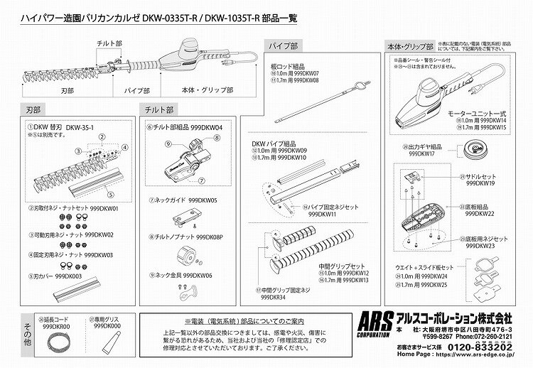 DKR中間グリップ固定ネジ34R 999DKR34