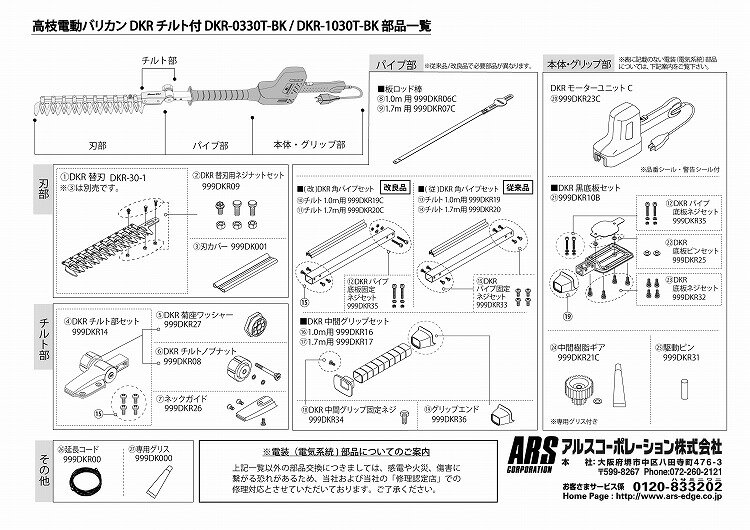 DKR中間グリップ固定ネジ34R 999DKR34