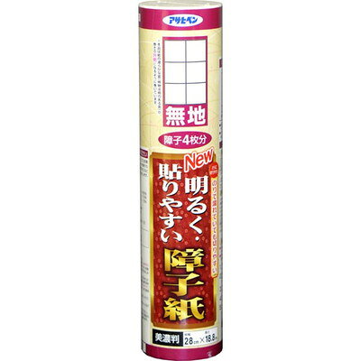 【商品説明】●のりで濡れていても切りやすい障子紙です。【用途】●障子貼り用。※丈長障子は94cm×2.15mを障子1枚分としています。※幅が狭い障子は69cm×2.15mを障子1枚分としています。※半紙判は、腰板つき障子戸94cm×6段を障子1枚分としています。※美濃判は、腰板つき障子戸94cm×5段を障子1枚分としています。●サイズ：28cm×18.8m●商品サイズ（mm）：W65×D65×H280●重量：226g●柄：無地●材質：パルプ80％、レーヨン15％、ビニロンバインダー5％、蛍光剤配合●貼れる面積の目安：障子4枚分●笹、桜、流花は、印刷柄ですので、抄きこみ柄とは見え方が異なります。●本品は使用説明通りに貼りますと、紙の滑らかな面（柄物は柄のある面）が部屋の内側になるように巻いています。●紙の滑らかな面（柄物は柄のある面）は、部屋の内側、外側どちらでもご使用いただけます。●貼り終わった後、タルミが著しい時は、必ずのりがよく乾いてから、障子紙全体に水をうすく均等に霧吹きしてください。●障子枠は、木の種類や使用期間によってのりをつけるとアクがでることがあります。この場合、障子枠を水でよく洗い〈ワンタッチ　ヤニ・アク止め障子のり〉や〈プロ用障子のり〉をご使用ください。※メーカーの都合によりパッケージ、内容等が変更される場合がございます。当店はメーカーコード（JANコード）で管理をしている為それに伴う返品、返金等の対応は受け付けておりませんのでご了承の上お買い求めください。【代引きについて】こちらの商品は、代引きでの出荷は受け付けておりません。【送料について】北海道、沖縄、離島は送料を頂きます。