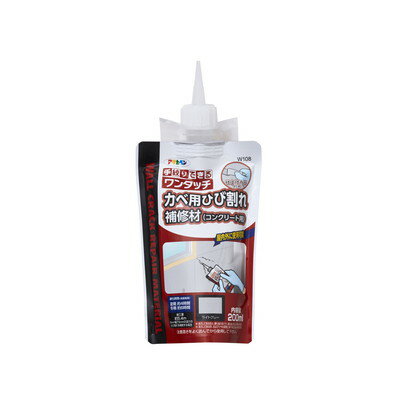 Repair Agents - アサヒペン ワンタッチ カベ用ひび割れ補修材 200ml ライトグレー W-108(代引不可)