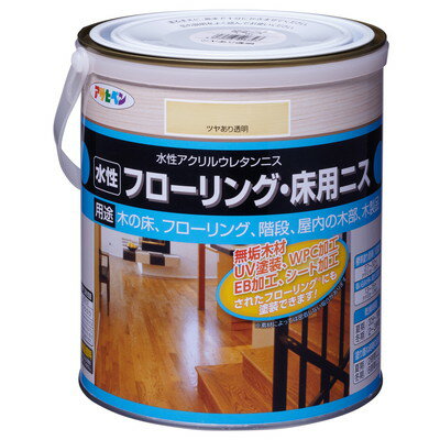 アサヒペン AP 水性フローリング床用ニス 1.6L ツヤあり透明(代引不可)【送料無料】