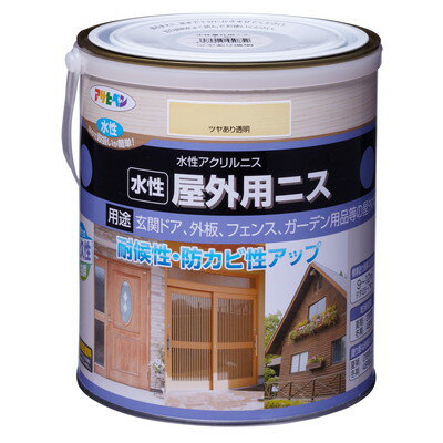 アサヒペン AP 水性屋外用ニス 1.6L ツヤあり透明(代引不可)【送料無料】