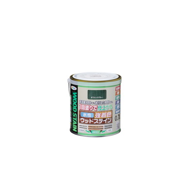 【商品説明】●隠ぺいが高く1回塗りで仕上がる水性・低臭タイプの木部専用塗料です。●木目を生かした美しいステイン仕上げができ、日光や雨に強く耐候性に優れています。●防腐・防カビ・防藻・防虫効果があり、長期間、木部を美しく保ちます。●撥水剤の配合により長期間撥水性を維持し、木部を保護します。●【用途】＜適した場所＞屋内外用、ラティス・トレリス・プランター・ウッドデッキなどのガーデン用木製品、家具・窓枠・幅木・ウッドクラフト・工作品などのインテリア木部・木製品（※古い木材や旧塗膜のある木材の場合は、必ず下地処理後に塗装して下さい。常時水のかかるところやいつも湿っているところ、また屋内の床面には適しません。）。＜標準塗り回数＞1回塗り。＜光沢＞ツヤ消し。＜塗膜の仕上がり＞半透明。●塗料タイプ：水性アクリルウレタンエマルション樹脂塗料●容量：0.7L●色：オリエントブルー●【塗り面積】＜1回塗り＞5.2〜7.2m2・タタミ ： 3.1〜4.3枚分、＜吸い込みが激しい面＞3.4〜4.8m2・タタミ ： 2.1〜2.9枚分●乾燥時間：夏期/約2時間、冬期/約3時間（塗り重ね時間の目安：夏期/1〜3時間、冬期/2〜4時間）●表示の用途以外には使用しないで下さい。塗料がすでに塗られている面や吸いこみがないプリント合板、化粧合板には塗れません。食器など直接食べ物と接触するところは塗らないで下さい。●犬小屋や鳥かご、その他ペットなどがなめたり、かじったりするような木部には塗らないで下さい。●均一になった塗料の見かけの色は、エマルション樹脂の影響で表示の色と異なって見えることがあります。表示の色は乾燥後の色です。●記載の乾燥時間は半硬化(指で軽くこすって跡がつかない状態)の時間です。●下地の種類によっては1回塗りでは仕上がらない場合があります。その場合には2回塗りして下さい。塗り重ねるときは、夏期は1〜3時間、冬期は2〜4時間乾かしてから塗って下さい。塗り重ねの間隔が長くなったり、降雨後に塗り重ねすると、塗る素材によっては塗料がはじく場合があります。この時には#600程度のサンドペーパーで表面を軽く研磨してから塗って下さい。●うすめ方：塗りにくいときは水(5%以内)でうすめて下さい。●用具の手入れ：使い終えたハケや用具は、塗料が乾かないうちに水かぬるま湯で洗ってください。●下地処理など：塗膜のハガレ防止のため以下の処理をして下さい。1. ゴミ、ホコリを充分に取り除きます。泥、サビ、カビ、苔、藻などの汚れはナイロンブラシ、ナイロンタワシ、デッキブラシなどで水洗いします。2. ヤニや油分が多い場合は、ペイントうすめ液で拭き取ります。3. 木材の表面が劣化している場合は、サンドペーパーで研磨するか、ナイロンブラシ、ナイロンタワシ、デッキブラシなどで水洗し、できるだけ表面層を除去します。4. 他の塗料が塗装されている場合は、旧塗膜をサンドペーパー、電動サンダーなどで充分に取り除きます。5. 本品同士の塗り替えの場合は、表面をサンドペーパー（#400〜#600）で軽く研磨後、塗り重ねができます。6. 木材の表面が硬く、塗料が浸透しにくい木材の場合は、サンドペーパーなどで目荒らしを行うと塗料の付きが良くなります。7. 木材の表面がザラザラしているときは、サンドペーパー（#280〜#320）を木目に沿ってかけておくと、滑らかに仕上ります。※メーカーの都合によりパッケージ、内容等が変更される場合がございます。当店はメーカーコード（JANコード）で管理をしている為それに伴う返品、返金等の対応は受け付けておりませんのでご了承の上お買い求めください。【代引きについて】こちらの商品は、代引きでの出荷は受け付けておりません。【送料について】北海道、沖縄、離島は送料を頂きます。