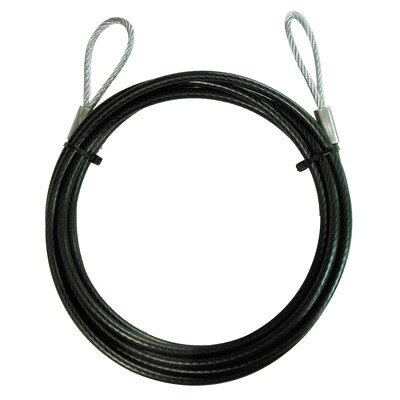 三共コーポレーション PVC被覆メッキ付ワイヤーロープ(両端アイ加工)径3.2mm×3m #3...