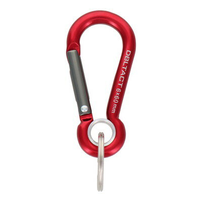 三共コーポレーション アルミカラビナ 抜け止めO環付 φ6mm レッド×ガンメタ(S) DT-AKO-262(代引不可)